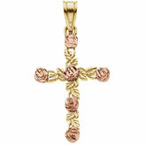 Kvetinový Design Cross Pendant